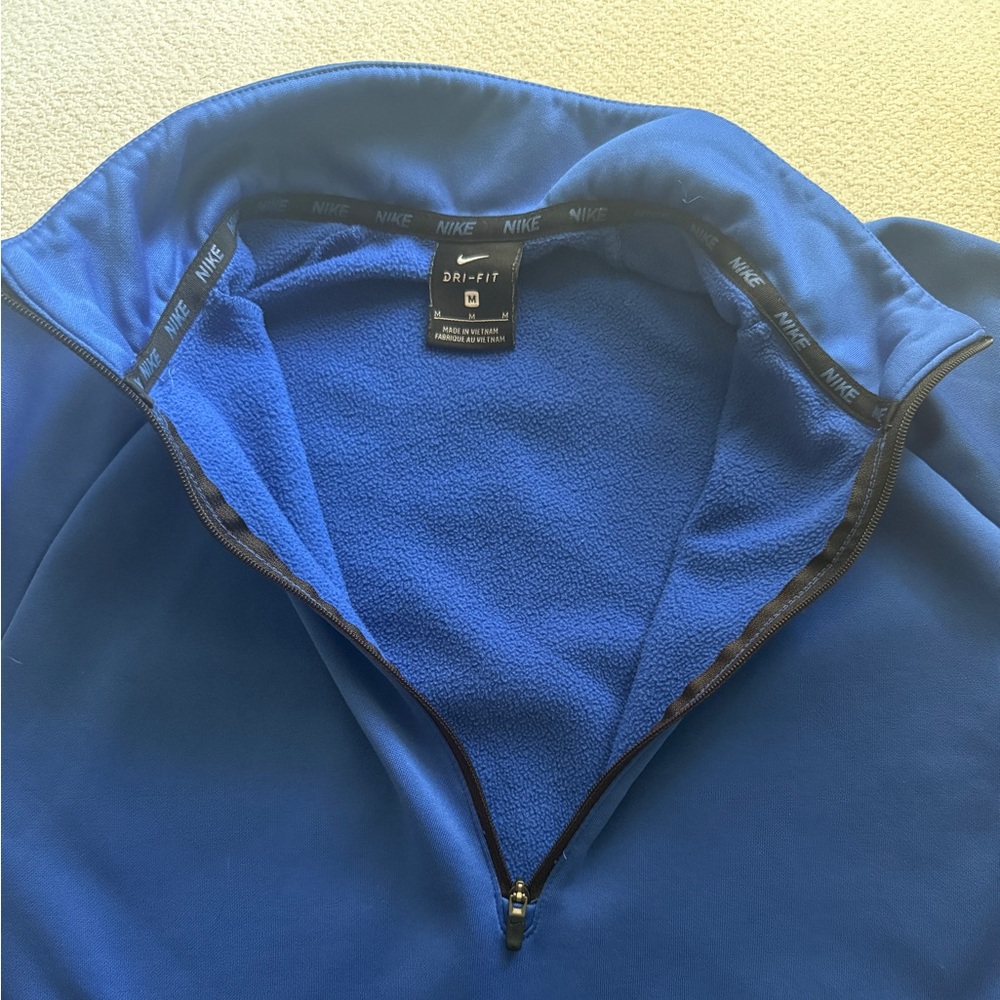 Nike Dri-Fit Fleece-Lined Blue Pullover - Picture 5 of 6